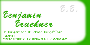 benjamin bruckner business card